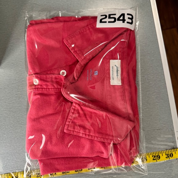 Johnnie-O Mens Red Short Sleeve Cotton Polo Shirt Surfer Logo Pocket Size L - Picture 9 of 9